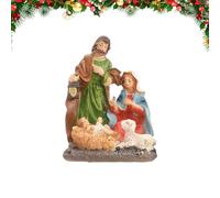 Estatua de la Sagrada Familia - Decoración religiosa, Figura espiritual | Escultura católica de artesanía de resina para altar de casa, adorno cristiano para la sala de oración, obras de arte sagradas