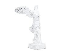 Estatua de la Victoria alada de Samotracia, Escultura de la Diosa Escultura de Resina de la Diosa Griega de la Victoria con Almohadilla Antideslizante para la decoración(BS1055-M-blanco)
