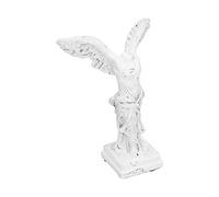 Estatua de la victoria alada de Samotracia, escultura de la diosa escultura de resina de la diosa griega de la victoria con almohadilla antideslizante para la decoración(BS1057-S-blanco)