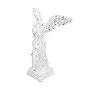 Estatua de la victoria alada de Samotracia, innovadora estatua de busto de cabeza de resina para decoración del hogar romano con almohadilla antideslizante para la oficina en el (BS1055 blanco medio)