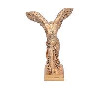 Estatua de la victoria alada de Samotracia, innovadora estatua de busto de cabeza de resina para decoración del hogar romano con almohadilla antideslizante para la oficina en el (BS1056 color cobre