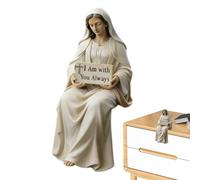 Estatua de la Virgen María, 15 cm, decoración para el hogar, en resina santa religiosa, figura de oficina virgen maría | para apartamento oficina, escuela, granja, dormitorio, salón, mesa de mesa
