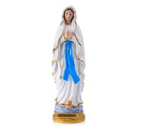 Estatua de la Virgen María de 8.7 pulgadas para decoración de altar católico, figura de Lourdes y madre bendita, regalos religiosos de resina para mamá, perfecto para el hogar y decoración religiosa