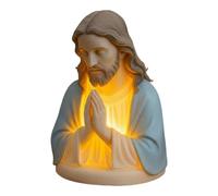 Estatua de la Virgen María - Figura de resina iluminada, decoración religiosa cristiana, elegante lámpara de luz nocturna, de mesa de brillo suave | para el hogar, Acción de Gracias, vacaciones