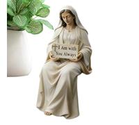 Estatua de la Virgen María, Figura de Resina Religiosa Santa de 15 cm para Decoración del Hogar, Decoración con Estatua de la Madre Bendita, para Oficina Escuela Iglesia Hogar Escritorio Mesa Estante