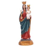 Estatua de la Virgen María y el Niño Jesús, Figuras de la Virgen María de Resina de 21 cm, Figura de la Santísima Madre María, Estatuas Religiosas de la Virgen María Cristiana Escultura for Escritorio