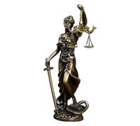 Estatua de Lady Justice - Estatuas ciegas de la Justicia, Escultura de Resina refinada de Estilo Bronce | Elegante Estatua de la de la Justicia, Figura de Dama de Justicia para decoración de