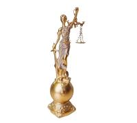 Estatua de Lady Justice - Resina Panaderos Ley de Laa Law Lady Sculpture, Mini Goddess Figura Pintada allí Mano | Elegante Decoración de Símbolos de Justicia, Estatua temática legal, Ornamento de