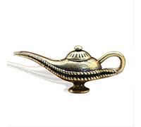 Estatua de latón Aladdin Decoración de la lámpara mágica Accesorios Figurino Men Carr Llaves Pendantes Anillos de llaver