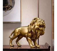 Estatua de león de 10 pulgadas, escultura de resina, regalos coleccionables para amantes de los leones, oficina, decoración del hogar, accesorios de escritorio, decoración de jardín, decoración al