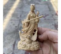 Estatua de madera - Estatua de la doncella Xuan de los nueve cielos - es una decoración feng Shui para sabiduría, matrimonio, carrera. También es un regalo de fortuna y decoración de altar
