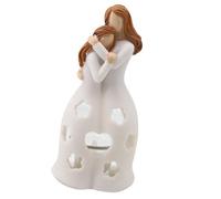 Estatua De Madre E Hija Resinas con Vela Liderada Sin Envejecimiento por Expresar Gratitudes Día Regalo La Madre del