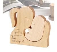 Estatua de madre e hijo - Figura de madre e hijo, adorno de escritorio de madera, decoración para el abrazo de la familia | Expositor de mesa para la oficina en casa, objeto de colección para l