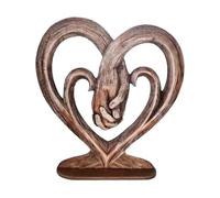 Estatua de manos en forma de corazón plano - Escultura de corazón sostenido a mano, escultura de mano de amor | 20 cm/7,87 pulgadas corazón decoración estética de la mano, decoración de escritorio del