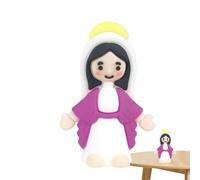Estatua De María - Figura De Madre María, Escultura Religiosa Artesanal | De Estatua De Mesa para Artesanía De Escultura En Miniatura, Decoración del Hogar De Escritorio, Estatua Decorada
