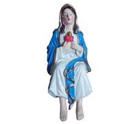 Estatua de María - Figura Religiosa de Resina Pintada a Mano Escultura de Nuestra Señora Virgen | Decoración espiritual para estante de escritorio, estantería, repisa, de TV, rincón de oración,