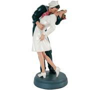 Estatua de marinero y enfermera de la Marina de la Segunda Guerra Mundial con escena de rendici n incondicional de Pacific Giftware