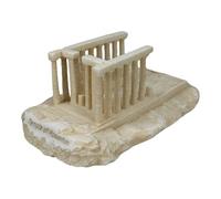 Estatua de mármol fundido griego del templo de Poseidón Sounion, dios del mar, 7.9 pulgadas