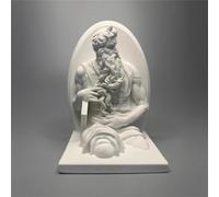 Estatua de Moisés, colección de busto de Miguel Ángel, figura de yeso, escultura de mitología para sala de estar, decoración moderna del hogar, práctica de bocetos, modelo de arte DIY