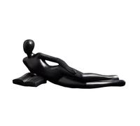 Estatua de mujer con resinas elegantes que piensan en la lectura abstracta para decoración de estantería y decoración de escritorio