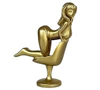 Estatua de Mujer, Escultura de - Figura de Dama arrodillada en una Silla - Decoración de Mesa de Arte, decoración única de Sala de casa, Estatua de Cuerpo Femenino, de Mesa de Estante