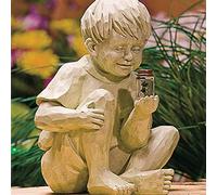 Estatua de niña de jarro de Fuego Solar de jardín Creativo: decoración caprichosa de Estatua y Escultura, Adornos Decorativos al Aire Libre para Patio de Patio Muy Personal (2pc)