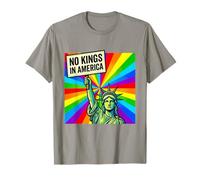 Estatua de No Kings In America Liberty Rainbow Pop Art LGBTQ Camiseta