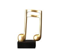 Estatua de notas musicales | Figura de resina para decoración de escritorio | Elegante escultura de notas musicales para el hogar y decoraciones navideñas