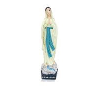 Estatua de Nuestra Señora de Lourdes Luminoso La Virgen se encuentra en Una Roca decorada Gris y atravesado por Un arroyo. Tamaño 30 cm, enviado desde Lourdes.