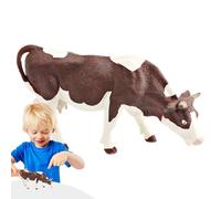 Estatua de oficina vaca granja figuras de animales de granja decoración de | Forma de vaca Ayuda al aprendizaje temprano accesorio para salón, comedor y