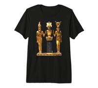 Estatua de Osiris y ISIS de la Trinidad Egipcia Dorada Camiseta Premium