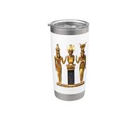 Estatua de Osiris y Isis de la Trinidad Egipcia Dorada Vaso térmico de acero inoxidable de doble pared