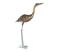 Estatua de pájaros de hierro hecha a mano de estilos antiguos para festivales, fiestas, pasillos, decoración, fácil instalación, estatua de jardín de pájaros de cabeza baja