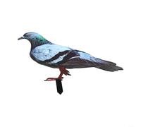 Estatua de paloma acrílica 2D para decoración de patio con construcción resistente a la intemperie y características realistas de paloma salvaje perfecta para uso en granja y jardín al aire libre (B)