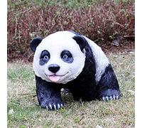 Estatua de panda gigante resistente a la intemperie del jardín, figuras de animales de oso blanco y negro al aire libre, adornos de esculturas de vida salvaje, para la decoración del patio del patio