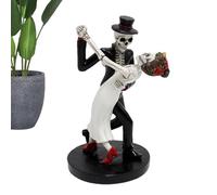 Estatua de pareja de cráneo de azúcar - Cráneo novia y novio pareja estatuilla, colecciones de resina mni para decoración de bar en casa, regalos de Navidad de Halloween para mujeres hombres
