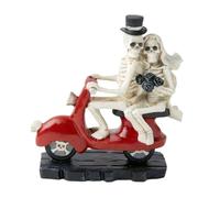 Estatua De Pareja - Estatua De Pareja Esqueleto | Esqueleto Gothic Pareja Estatua, Resin Escultura Skeleton Riding Motorcycle, Tablets Top Table Crafts Collectible Skulls Estatua Para El Día de San