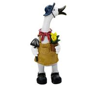 Estatua De Pato De Jardín, Resiliencia Para Todas Las Estaciones, 10x10x22,5 Cm, Estatuas De Jardín De Patos De Dibujos Animados Divertidos, Patos Lindos, Decoración Artística, Ganso, Acento De Esti