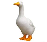 Estatua de pato rociador de agua, adorno de jardín de resina para decoración de fuente al aire libre, decoración de pato de pie con función de pulverización para paisaje de patio de estanque (#3)