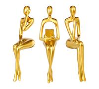 Estatua de pensador BMLCGJ, decoraci n dorada, escultura de arte abstracto, figuras coleccionables de resina dorada para el hogar, sala de estar,