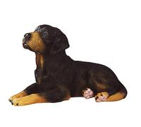 Estatua de perro de jardín, bonita figura de perro labrador, escultura de adornos de colección de animales, amarillo, negro