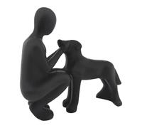 Estatua de perro,Decoraciones de escultura estética para maestros de cachorros,Decoración de oficina temática de perro para dormitorio, mesa, hombres, mujeres, mamá, papá, amantes de los
