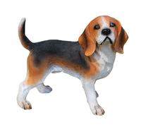 Estatua de perro para jardín, figura de Beagle al aire libre, escultura de resina impermeable para patio, balcón, césped, decoraciones conmemorativas de perros,