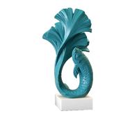 Estatua de pez koi hecha a mano, arte moderno de resina creativa, adorno de pez de la suerte para decoración del hogar y la oficina, regalo de fortuna del éxito, decoración única de escritorio