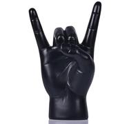 Estatua de Pose de Roca de Resina Negra de 7,7 Pulgadas, decoración de Escritorio para Amantes de la música de la Cultura Rock, Adecuada para decoración del hogar u Oficina, Escritorio y Estante