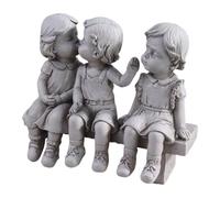 Estatua de primer beso para niños - Estatua decorativa para niños al aire libre, figura en miniatura para el hogar, decoración de césped para amantes, ocasiones memorables