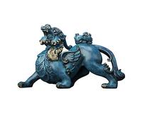 Estatua de prosperidad de la riqueza cobre puro PiXiu Lucky Decoration Sala de estar Home Furnishing PiXiu Jewelry Desktop Decoración Decoración Tienda Apertura Regalo Feng Shui Estatuas (tamaño : S