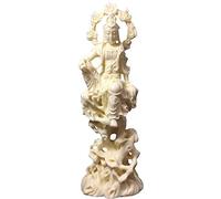 Estatua De Quan Yin De Agua Y Luna En Pose De Facilidad Real, Decoración De Escultura De Kwan Yin Diosa De La Misericordia Kwan Yin, Adornos De Frutas Feng Shui,