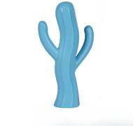Estatua de resina contemporánea suculenta moderna decoración de oficina en casa figura de arte abstracto verde 18 cm (azul celeste)