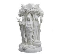 Estatua de resina de 26,7 cm de altura, dise o veron s, de la triple diosa irlandesa Danu de los Tuatha de Danann, con acabado blanco.